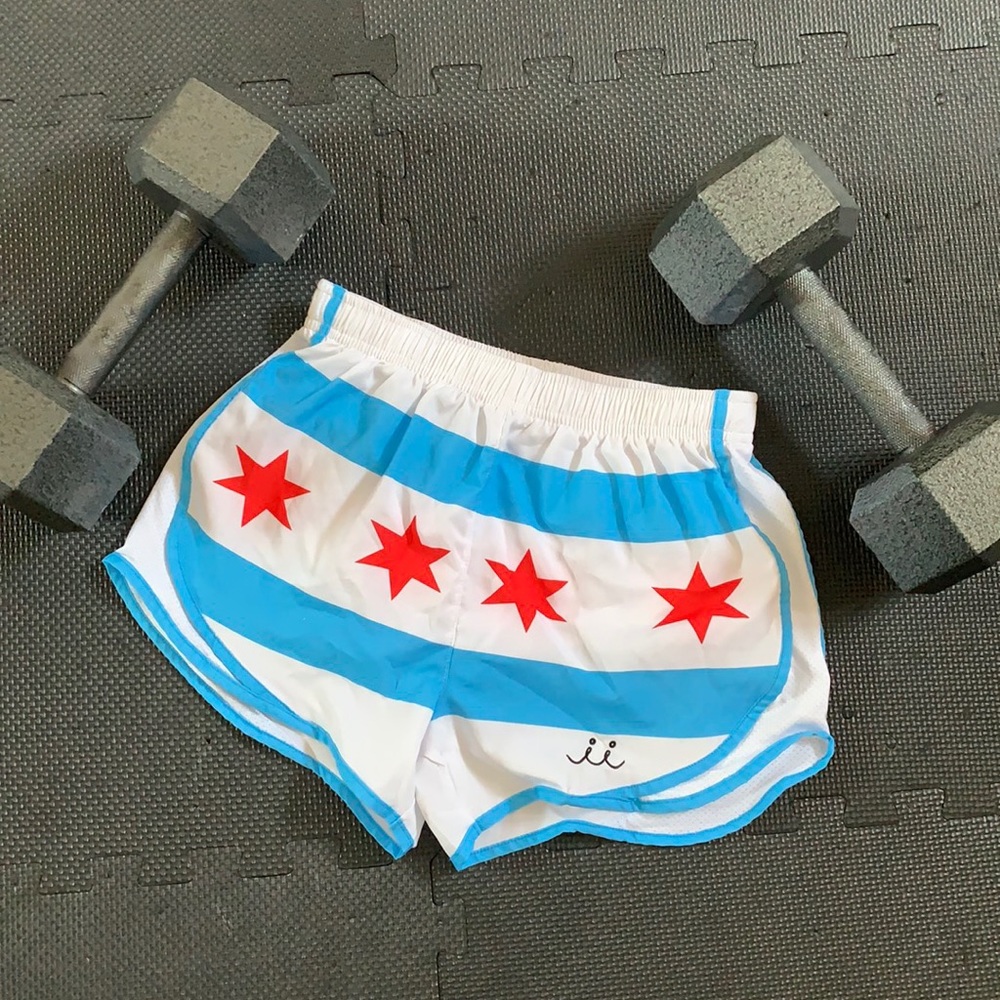 Chicago flag running shorts